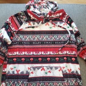 Festive Hoodie with Christmas Patterns